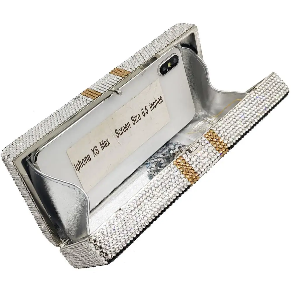 Rhinestone Dollar bags Crystal clutch Purse Women’s Chain Mini Minaudiere Fashion Lady Evening Shoulder Handbag Banquet Clutches - Image 4