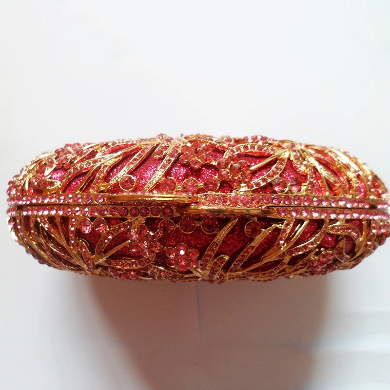 Silver Diamond Clutches Ladies Evening Clutch Bag Luxury Designer Women’s Crystal Aquatic Plants Pattern Wedding Bridal Purses - Image 5