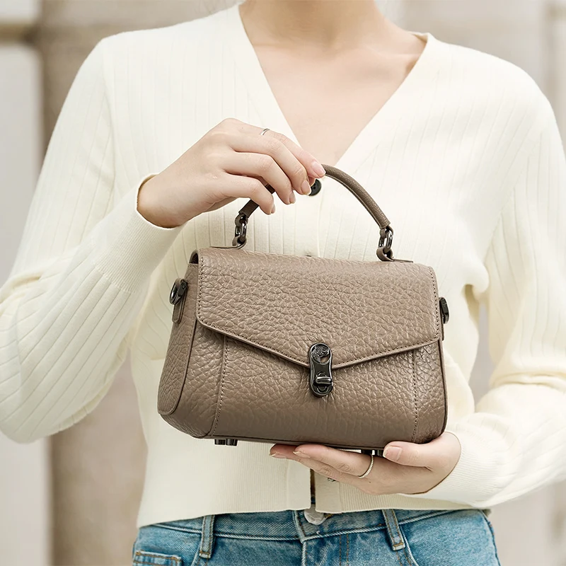 ZOOLER First Cow Skin Leather Handbag Woman Shoulder Bags Genuine Leather Black Purses Luxurious Fashion Girl‘s Hot #YC518 - Image 3