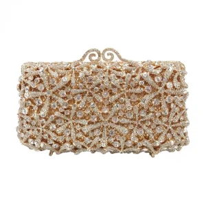 Starfish Diamond Dinner Bag Empty Metal Hard Box Crystal Banquet Dress Clutch Women's Bag Luxury Handbags Nouveautés Sacs À Main
