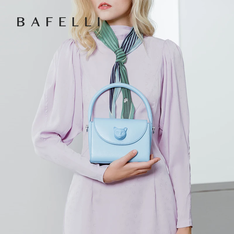 ORIGINAL BAFELLI BAG WOMEN‘S 2025 NEW SMALL LEATHER HANDBAGS LUXURY FASHION BRAND CROSSBODY CAT PURSE DESIGNER STYLE - Image 2